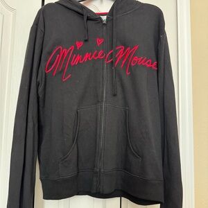 Disney Parks Minnie Mouse Ears Black and Red Hoodie